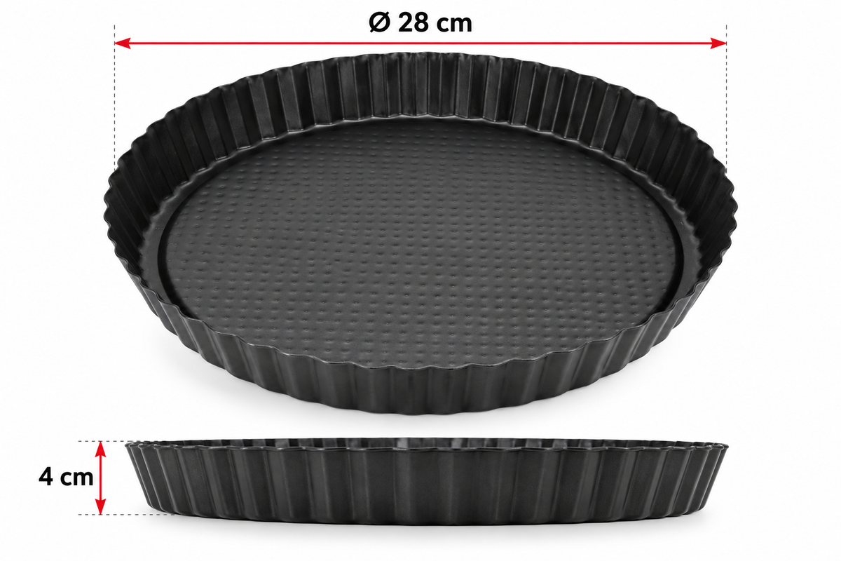 2er-Set Backformen für Obstkuchen Ø 28 cm – Antihaftbeschichtet